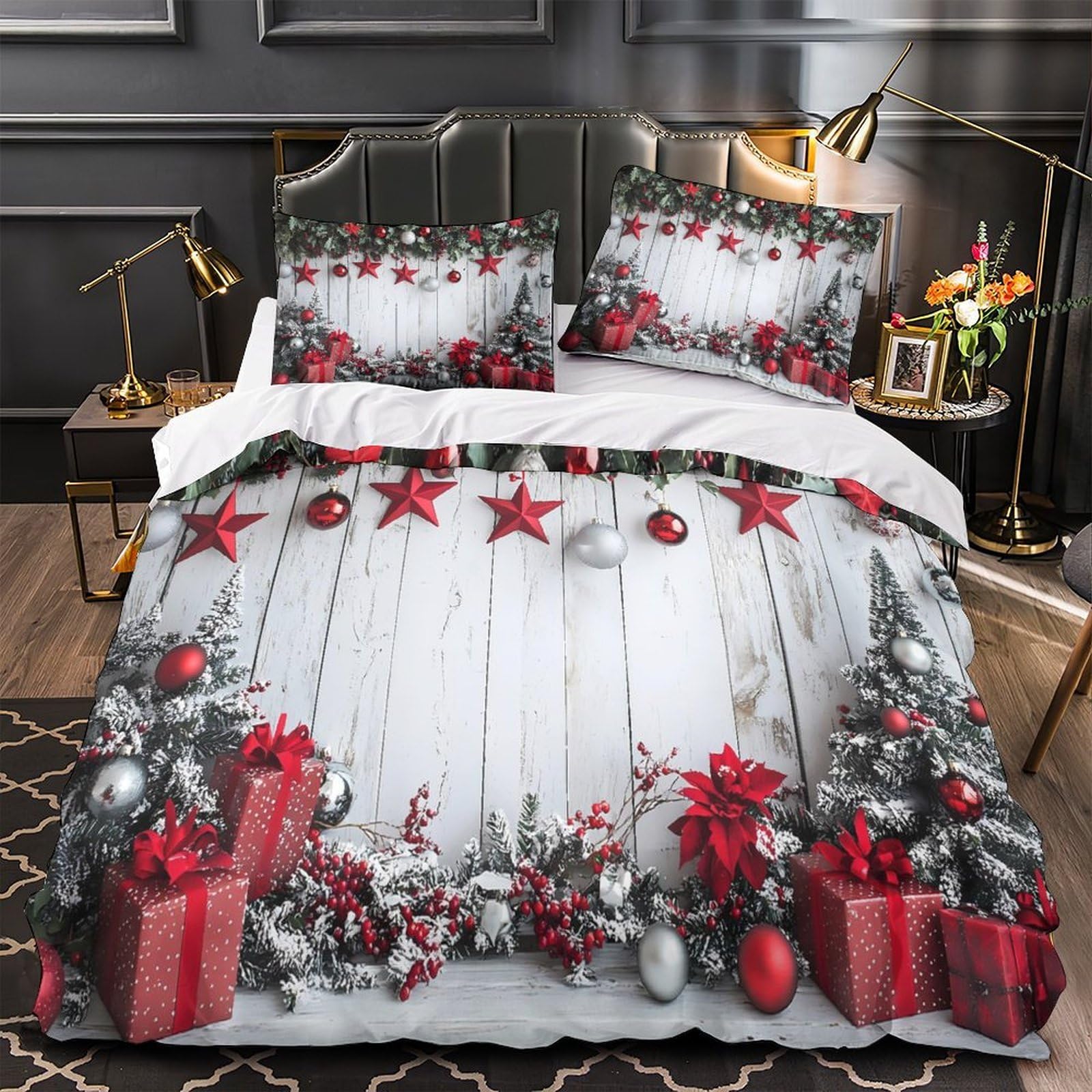 Housse de couette Noël enfant 135x200 pour une chambre magique