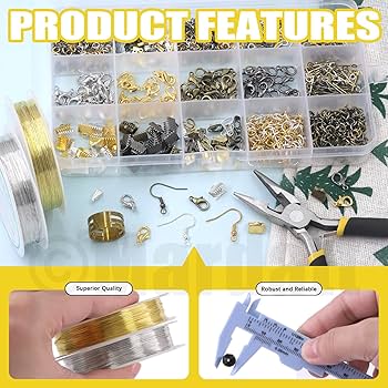 Mardatt 627Pcs Crystal Bracelets Making Kit Includes 8mm Acrylic Beads