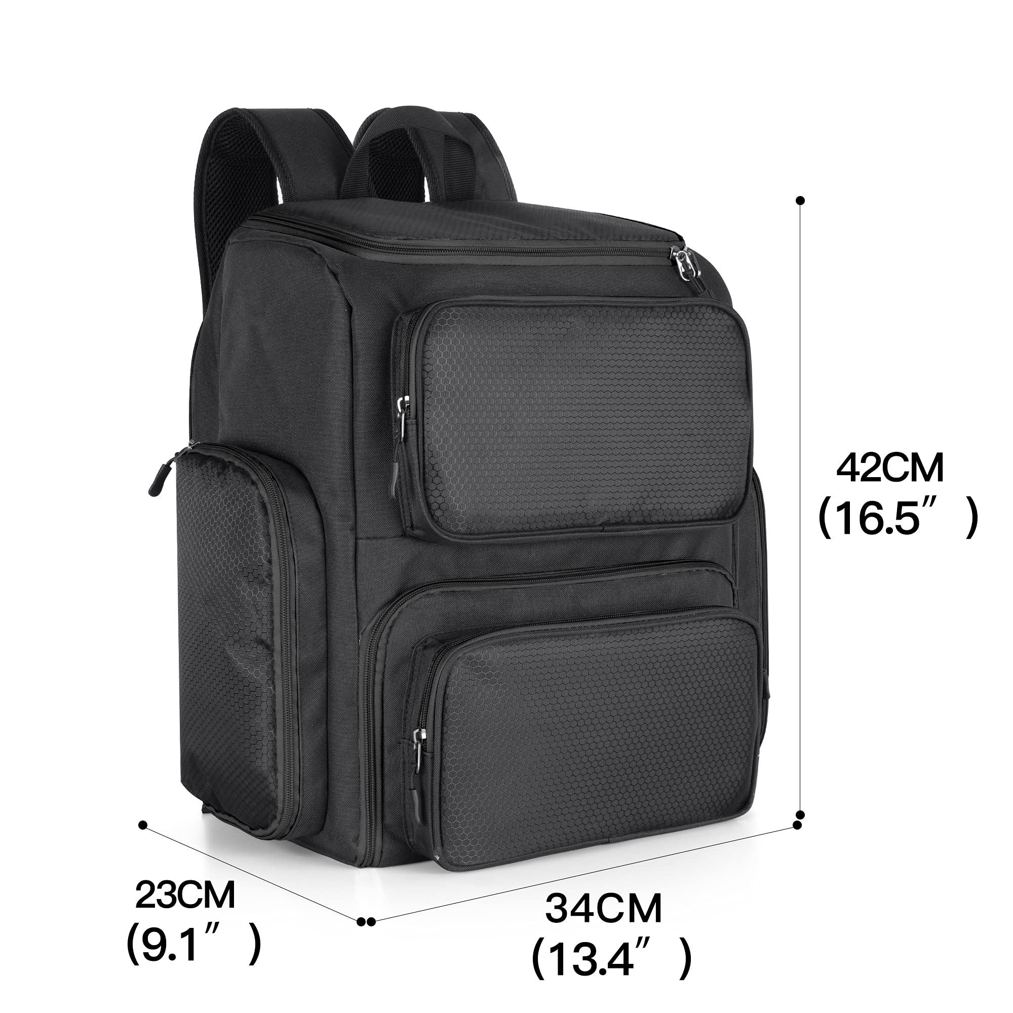 Trunab Sac à dos de Rangement Compatible avec Xbox Series X, Noir, Sac à dos Protection Grande Capacité, avec Poches, Séparateurs pour Xbox Manette et Accesoires de Jeu