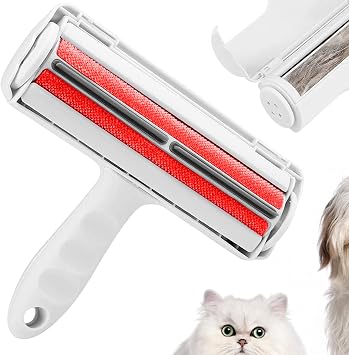 Pet Hair Roller Remover [Reinforced Handle], Reusable Lint Roller - for Couch, Carpet, Clothing & Bedding