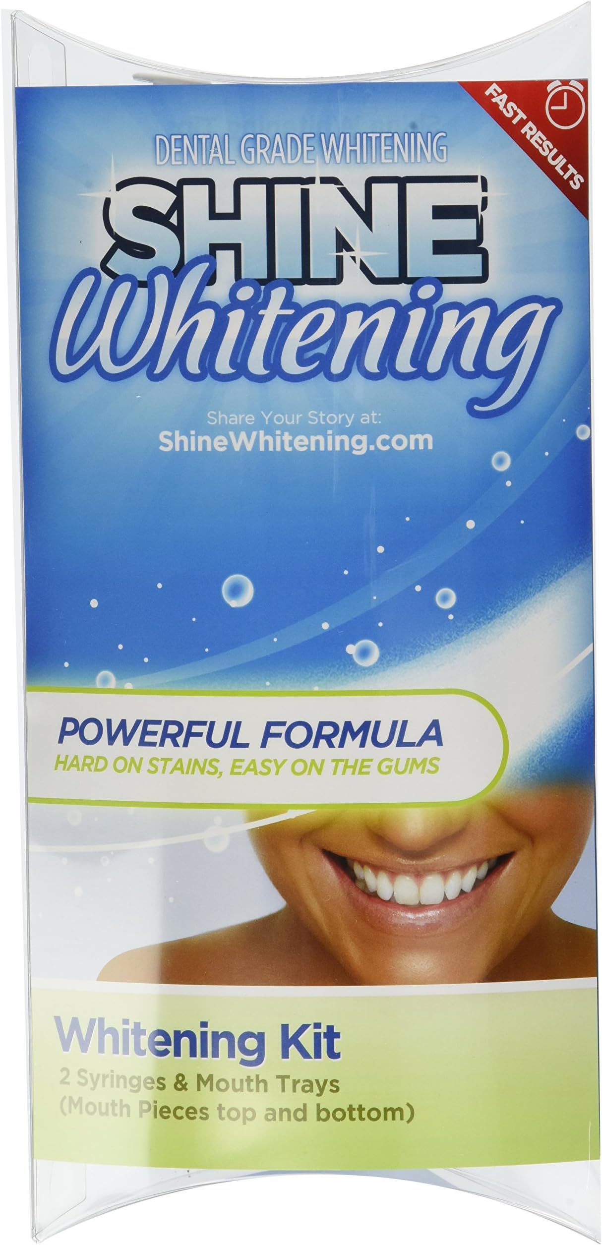 Shine Whitening Teeth Whitening Kit Bundle with 2 5cc Syringes and 2 Mouth Trays