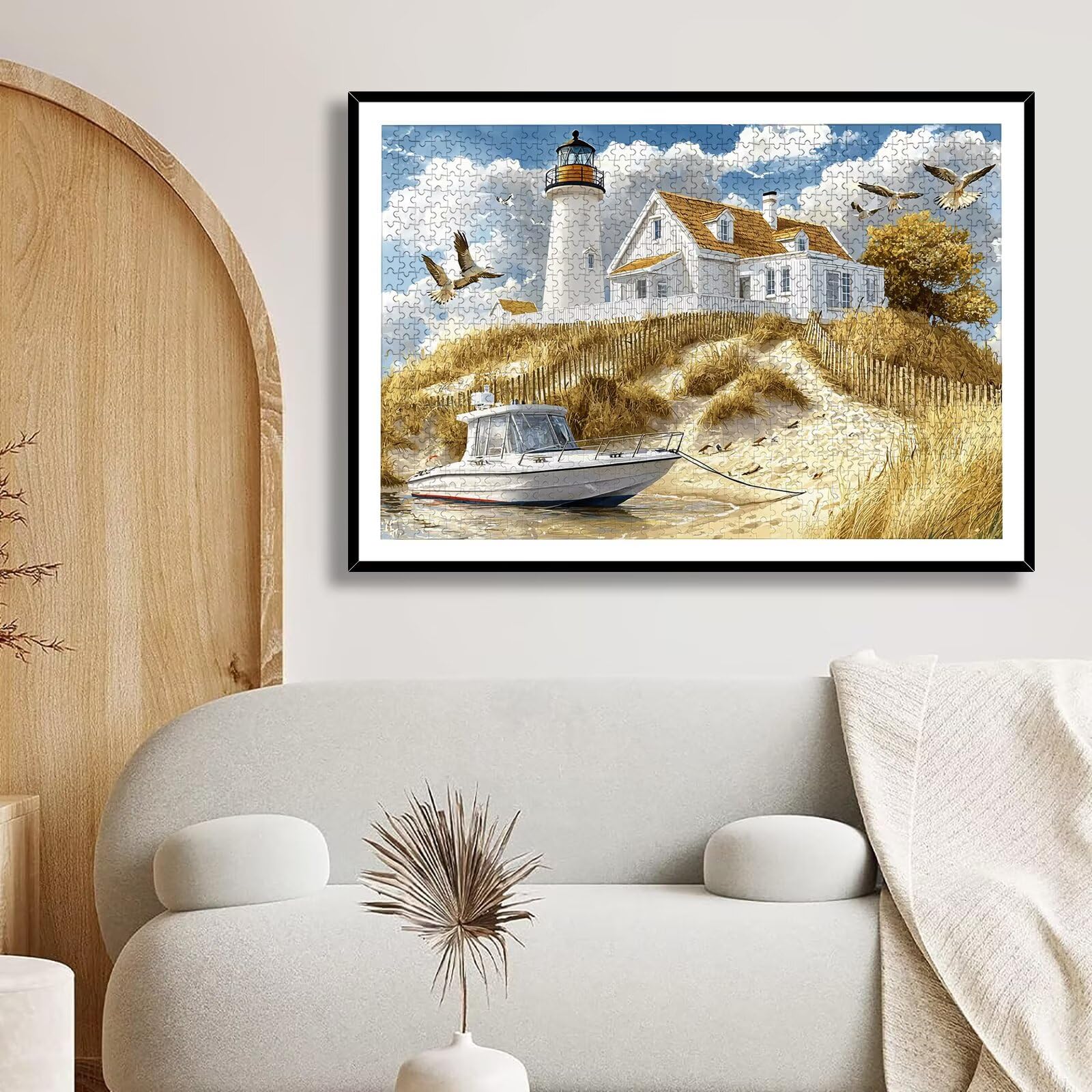 Puzzle 4000 Teile, Strand Puzzle 4000 Teile Erwachsene, Klassische Puzzles Leuchtturm, Holzpuzzle Erwachsene, Puzzlespiele für Die Ganze Familie, Geschenke für Frauen, Geschenke für Männer, -8781