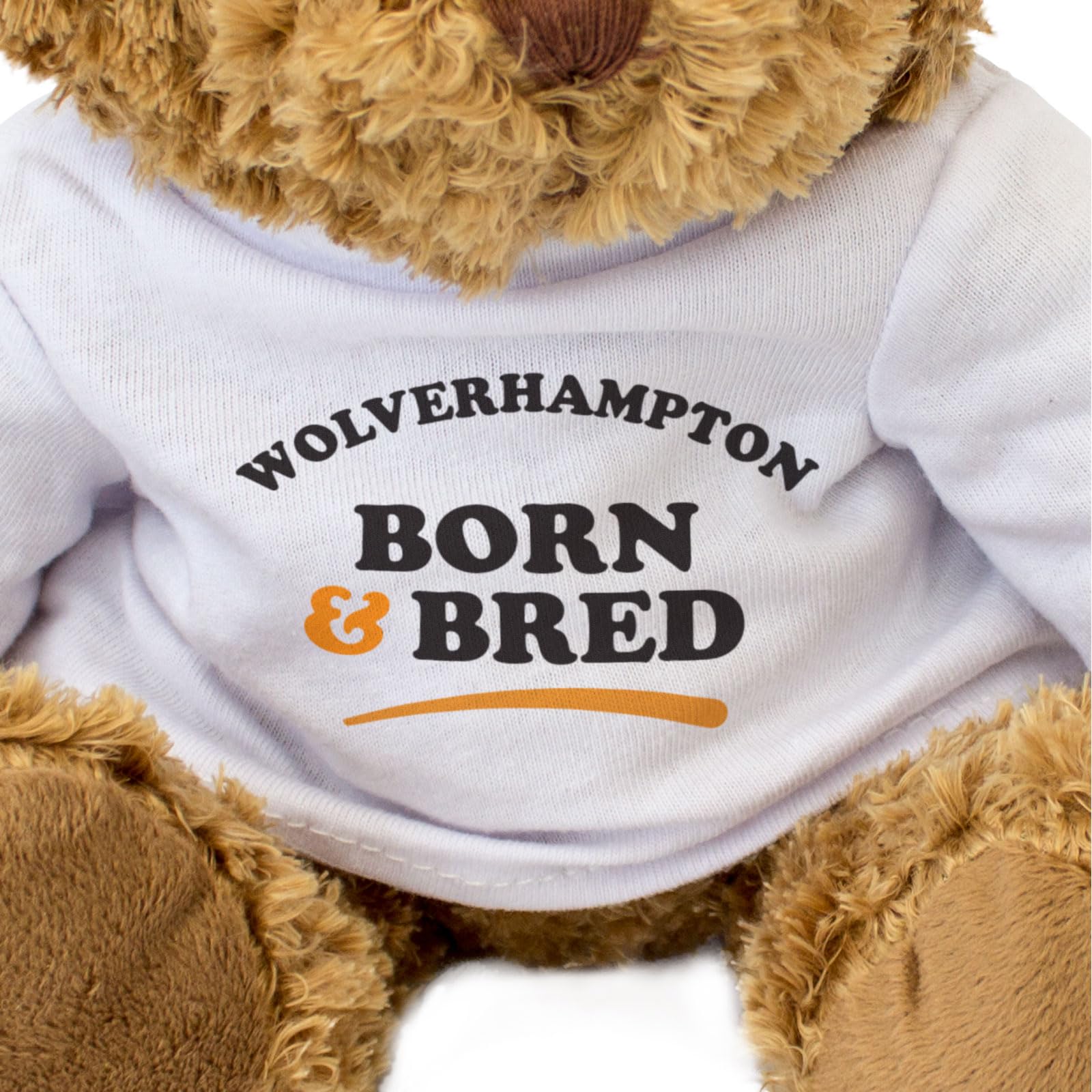 Big Red Egg WOLVERHAMPTON BORN AND BRED - Teddy Bear - Cute Soft Cuddly Adorable - Gift Present, Brown - Image 3