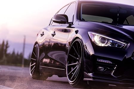 Amazon Com 20 Inch Ferrada Fr4 Matte Black Gloss Black Lip Concave Wheels Rims Set Of 4 Fits Infiniti Q50 Sedan Automotive