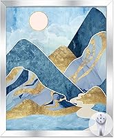 Vista 54 de Marco de fotos dorado, marco de fotos de 8 x 8 pulgadas para póster de foto cuadrada, lienzo, certificado, documento, exhibición horizontal