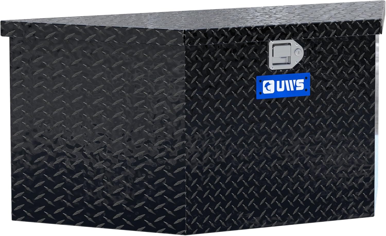 UWS EC20442 49-Inch Gloss Black Heavy-Wall Aluminum Trailer Tongue Tool Box, RigidCore Lid