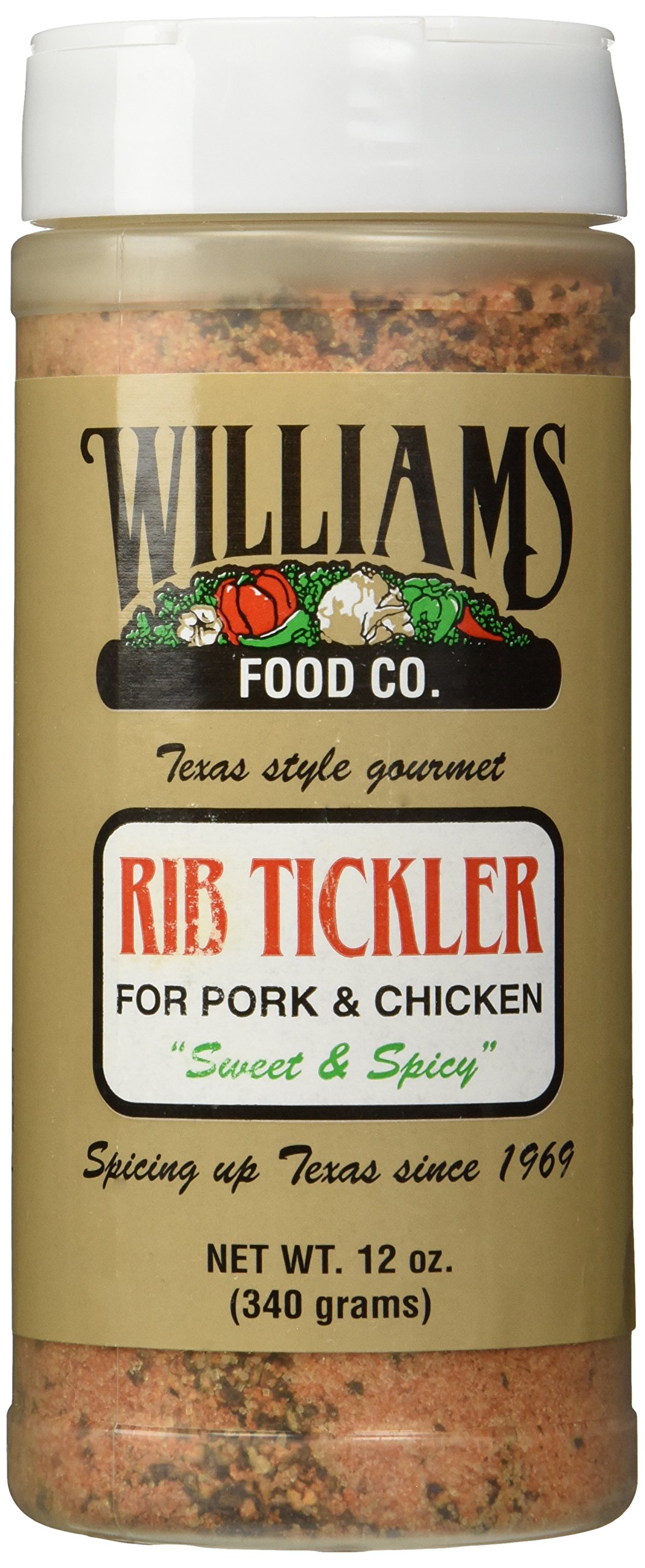 Williams Rib, Barbecue & Fajita Seasoning 12 Oz (Pack of 3) (Rib Tickler For Pork & Chicken)