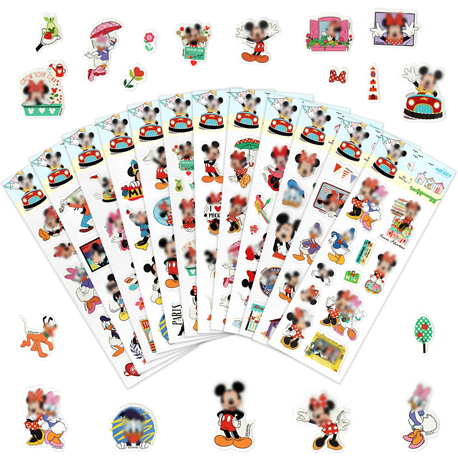 Pegatinas Cartoon, 12 Pegatinas para Niños, Cartoon Pegatinas, 3D Puffy Stickers, Pegatinas Stickers, para Portátiles, Niños, Bicicletas, Monopatines