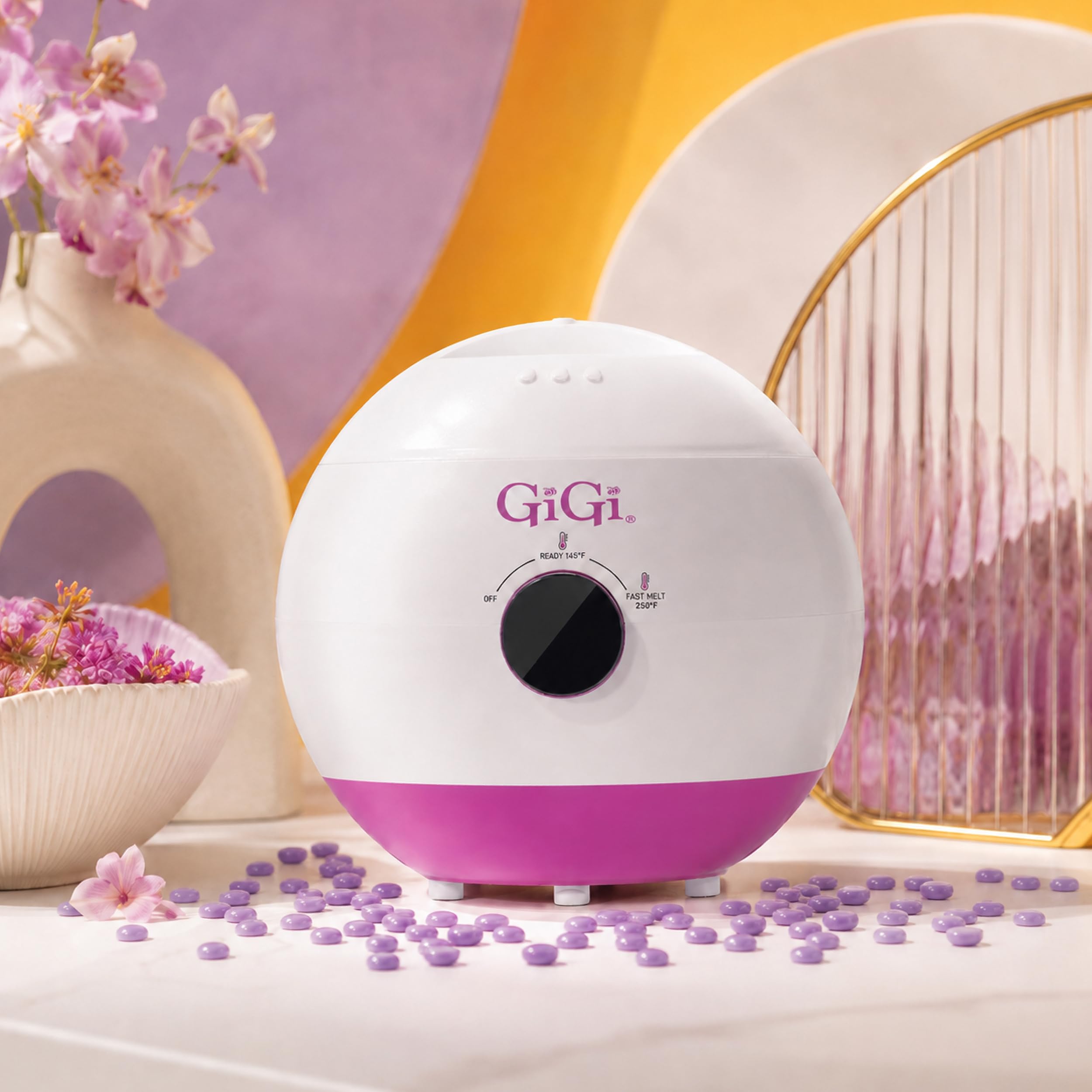 GiGi Scaldacera digitale – Riscaldatore professionale per depilazione con controllo della temperatura regolabile, macchina domestica per viso, corpo e bikini