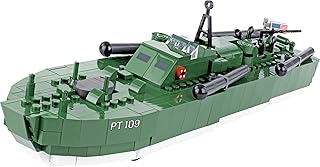 Barco Militar Torpedo Blocos para Montar com 480 Peças Cobi Blocos de Montar Verde