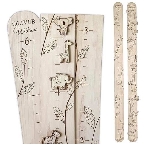 Personalized Wizard Height Chart - Wood Custom Name Childs Height Chart Wooden, Large Wooden Measuring Chart, Nursery Growing Wall Meter for Baby