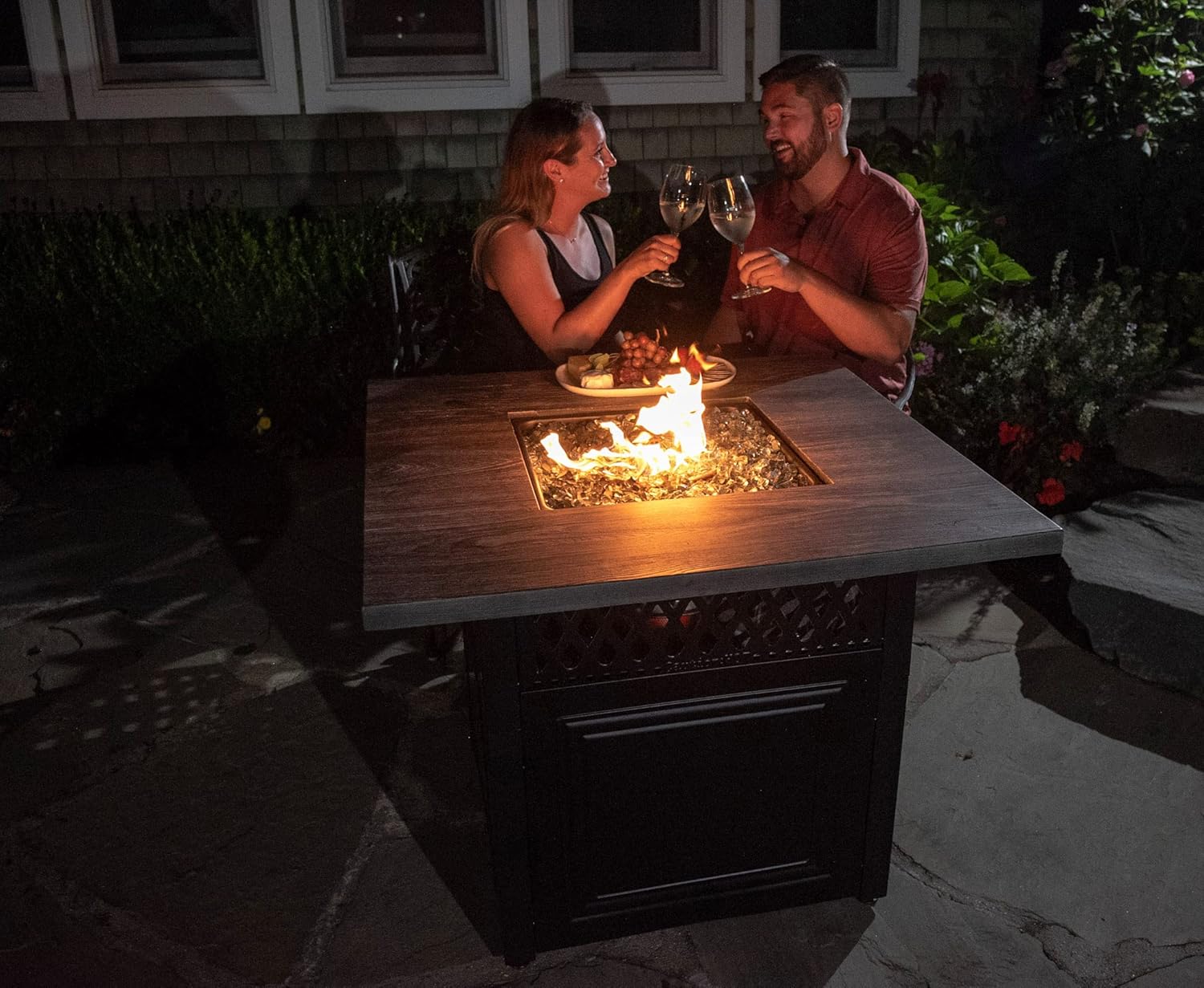 Endless Summer DualHeat Dakota 38" Fire Pit | Dual Heat 2-in-1 Propane Fire Pit & Outdoor Heater | 41,000 Total Combined BTU