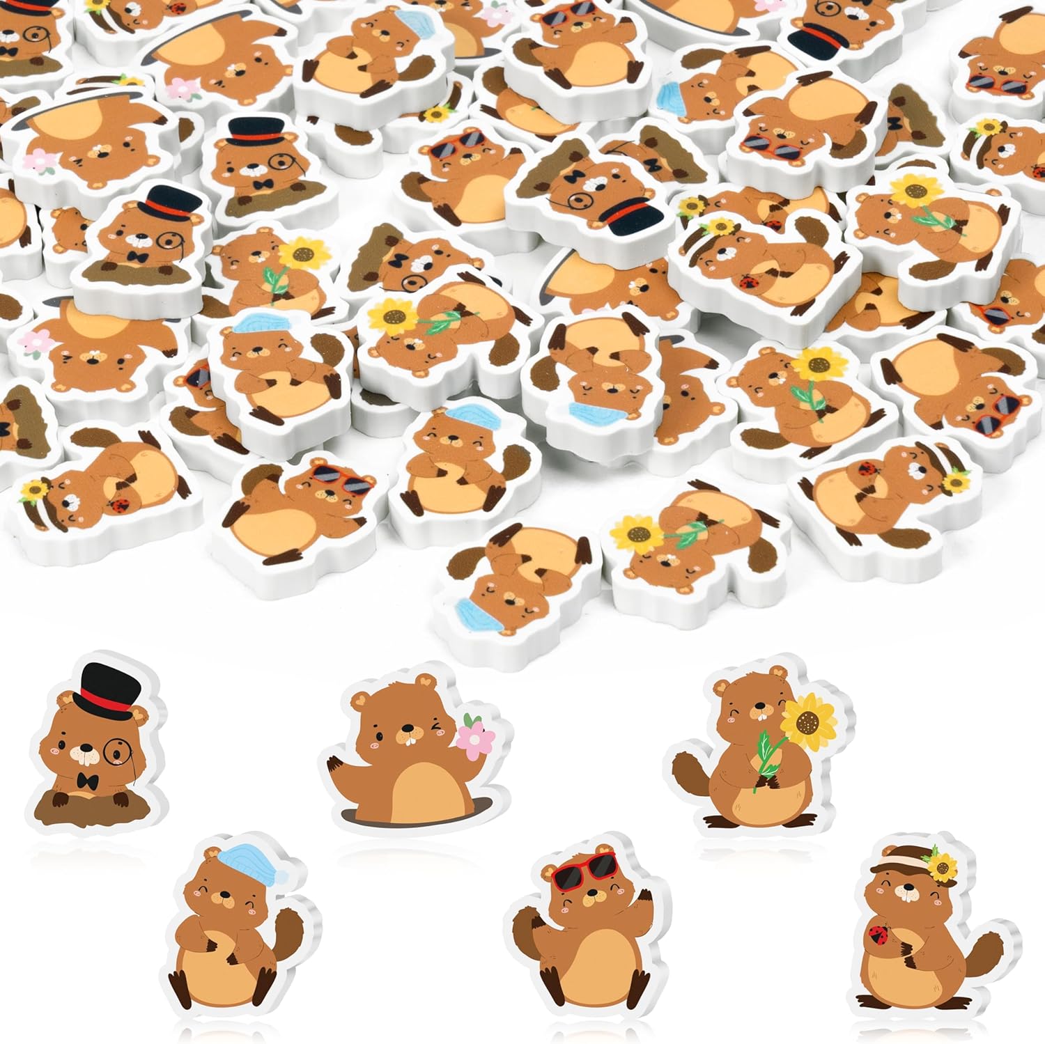 ANGOLIO 60Pcs Christian Mini Cartoon Bulk Erasers Merry Christmas Party Pencil Top Erasers Jesues Religious Cross Pattern for Classroom Activities Rewards Game Prizes Bible Christmas Party Supplies