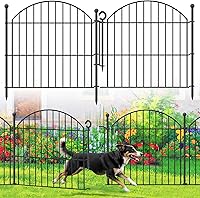 Vista 10 de Valla decorativa de jardín de 17 pulgadas x 10 pies, paquete de 10 unidades de metal resistente al óxido sin excavación barrera de animales