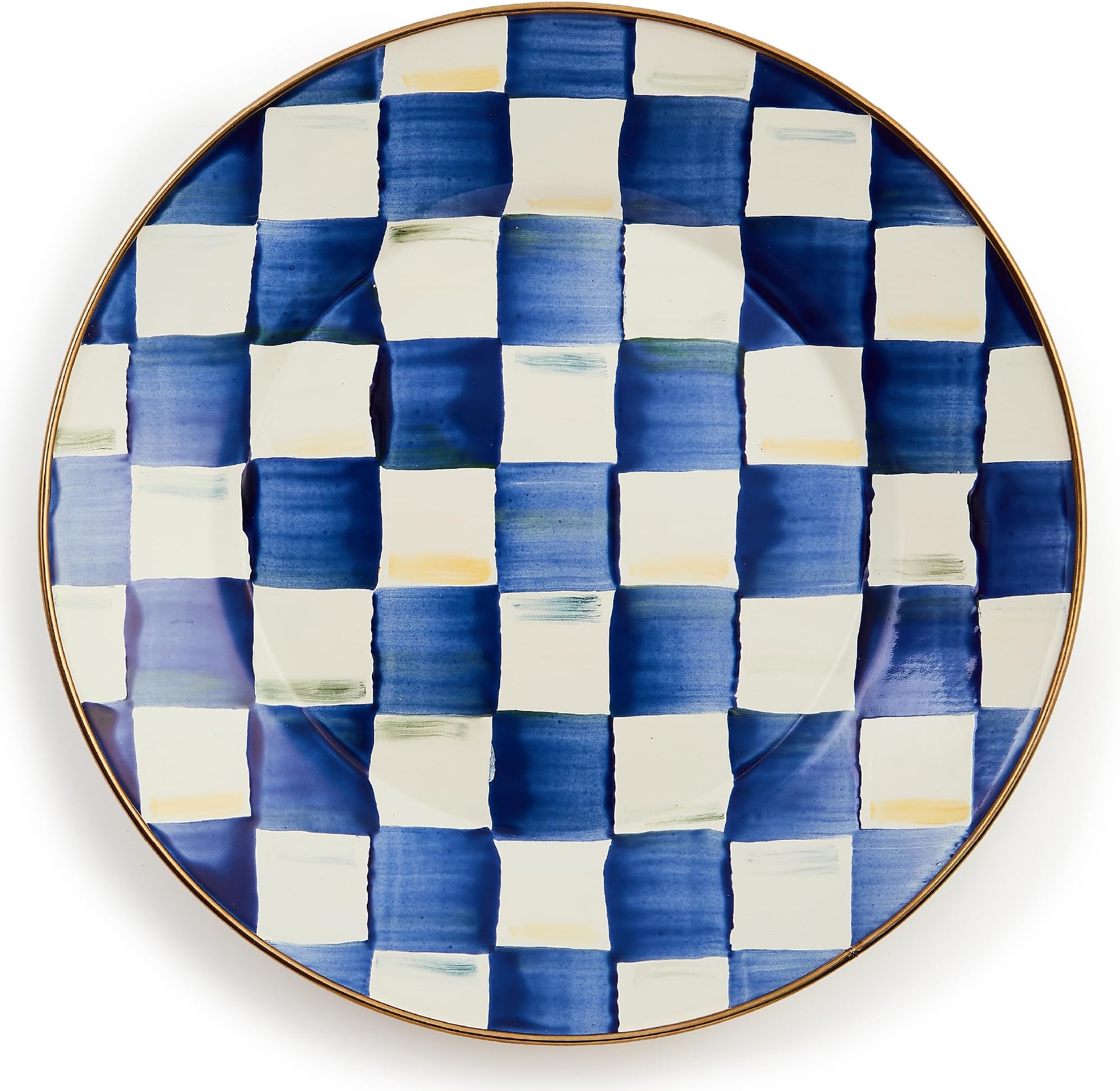 Royal Check Enamel Dinner Plate