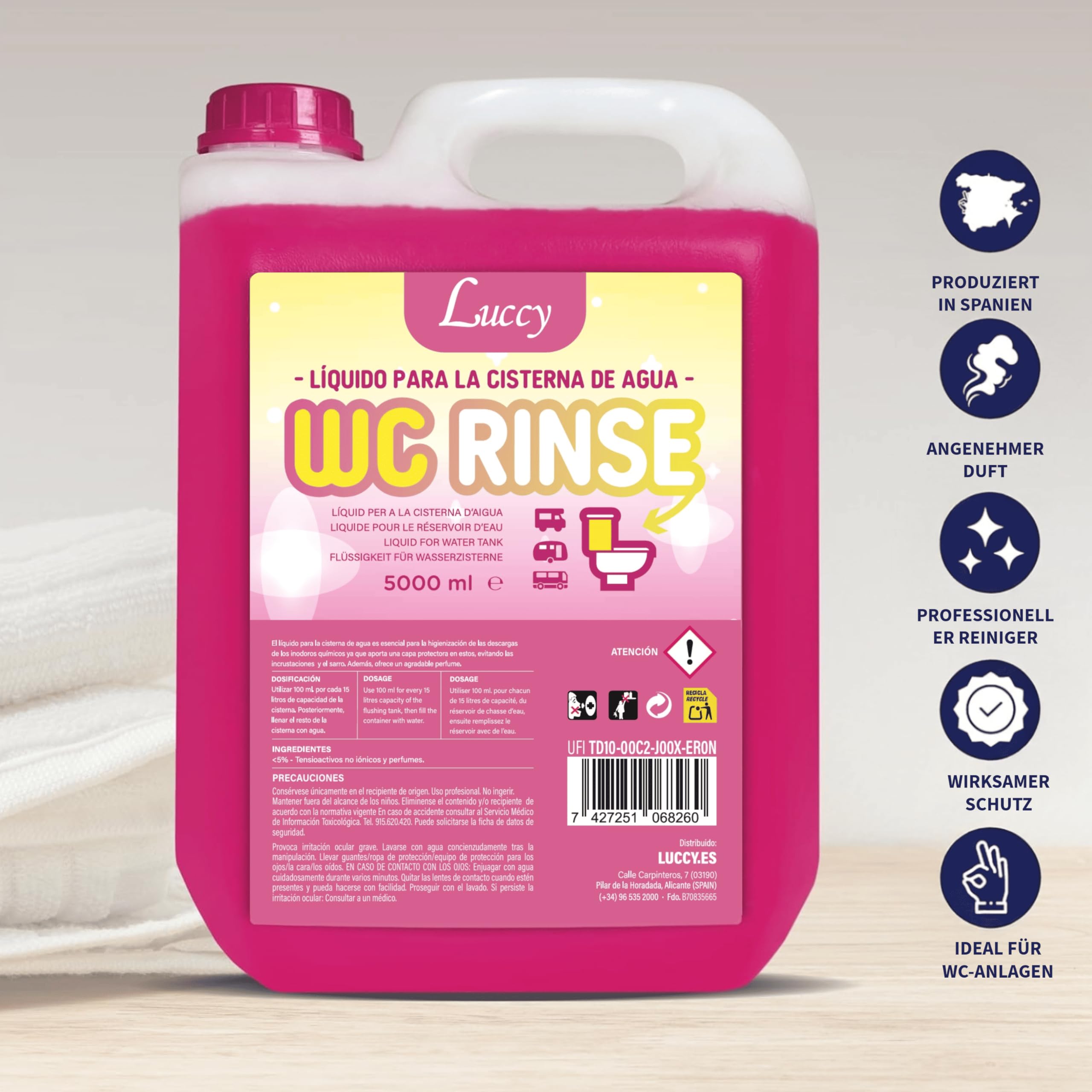 Pack WC Blau 10L + WC Rinse 10L | Zusatz für Schwarzwassertank und Frischwassertank | Flüssigkeiten für Chemietoilette in Wohnmobil, Camper und Caravan
