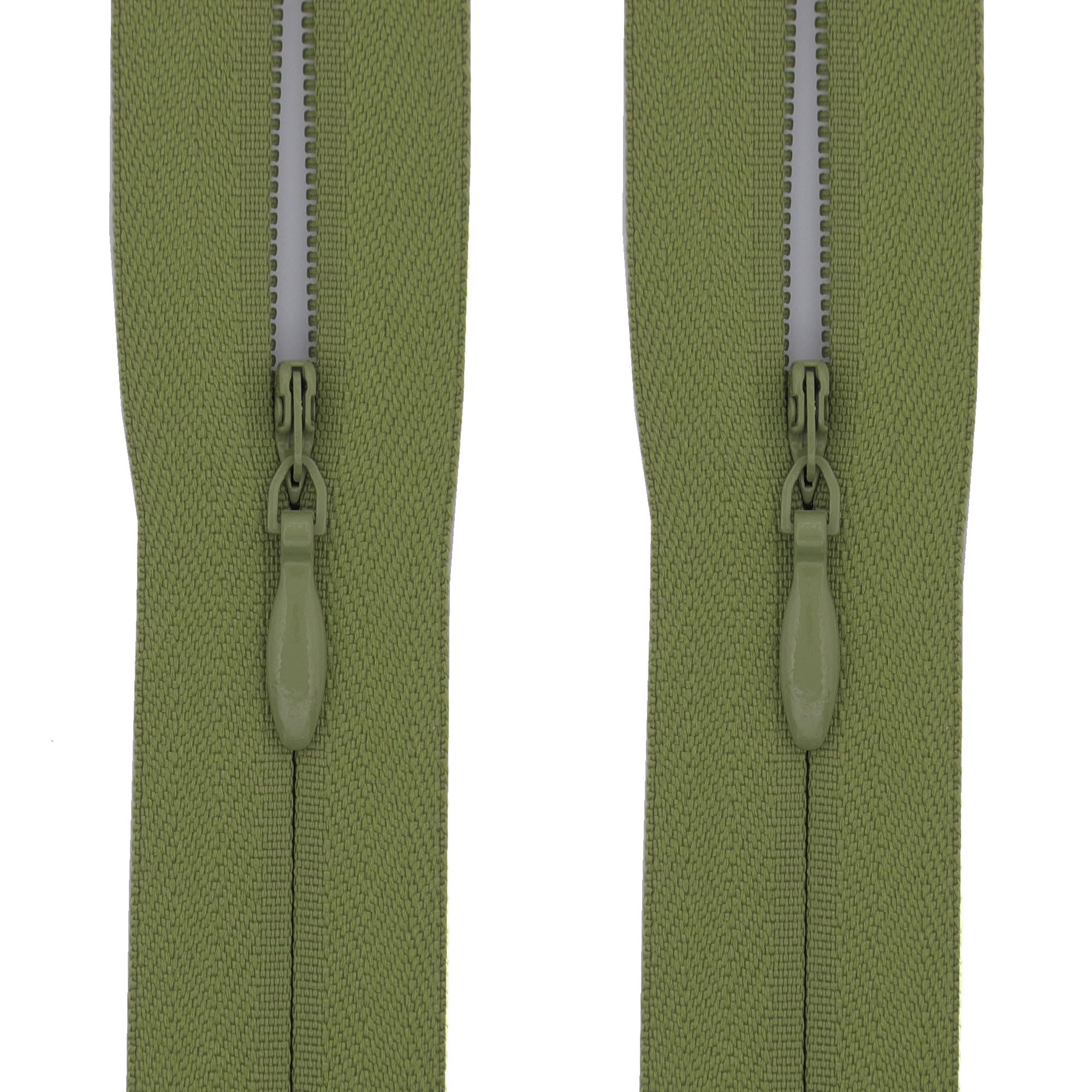 #3 Invisible Zips, 2 Pack, 22 Inch, Warm Moss Green