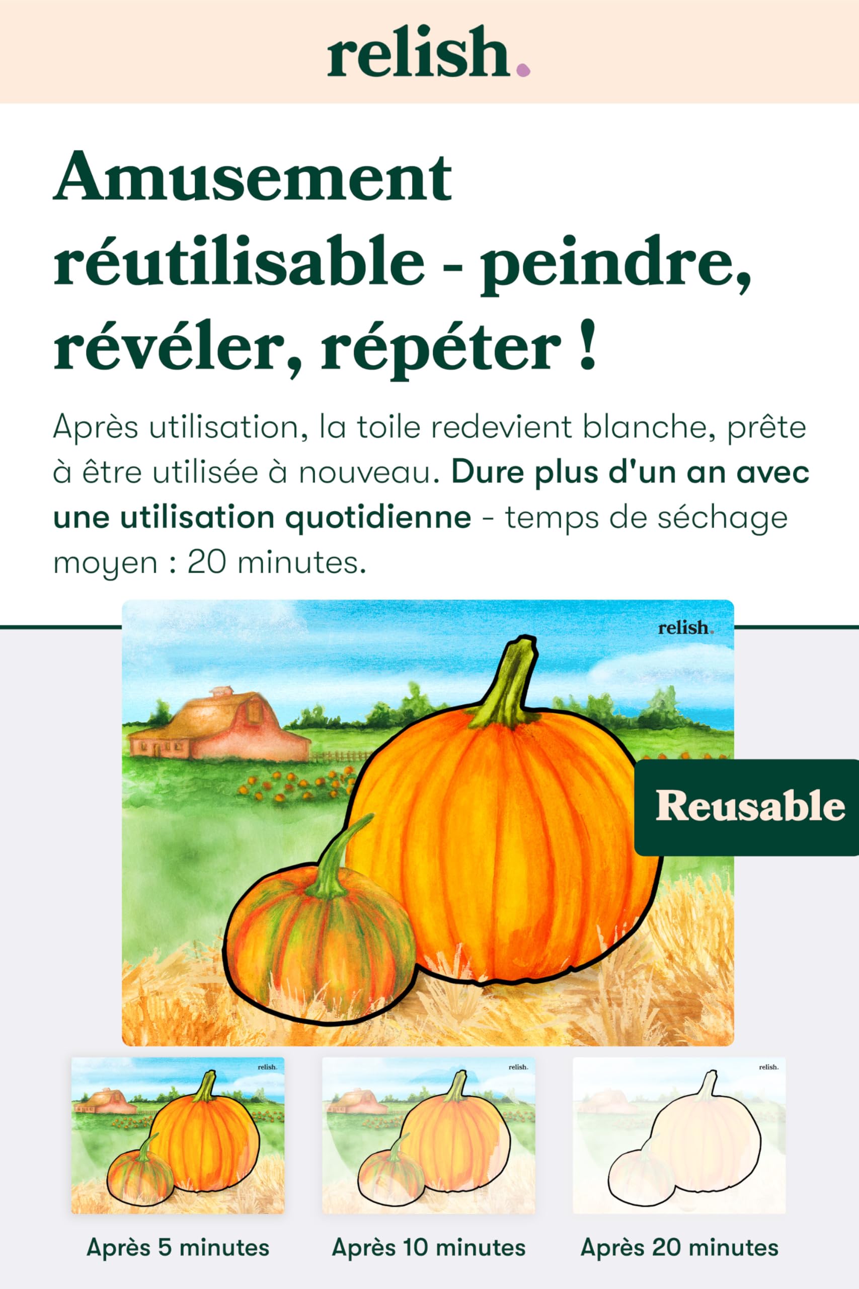 Relish ‘Farm Memories’ Aquapaint (Peinture à l’Eau Réutilisable) : Jeux Adaptés aux Seniors Atteints de Démence ou d’Alzheimer