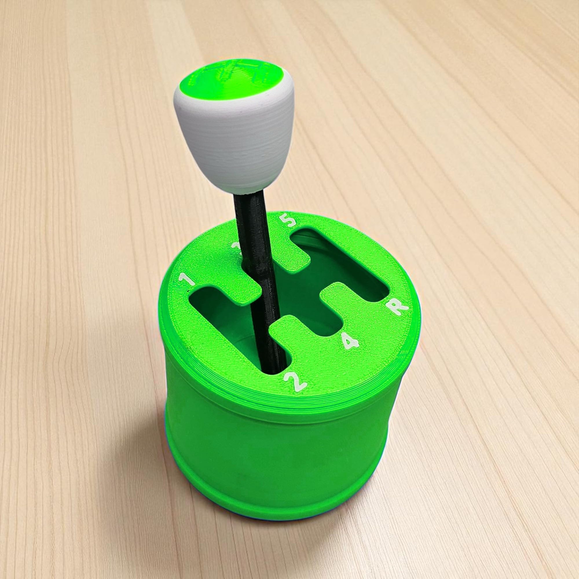 Gear Shifter Fidget Toy - Stress Relief Sensory Toy with Realistic Gear Stick Design, Fun Handheld Anxiety Reliever for Focus, Calm & Play (Green)