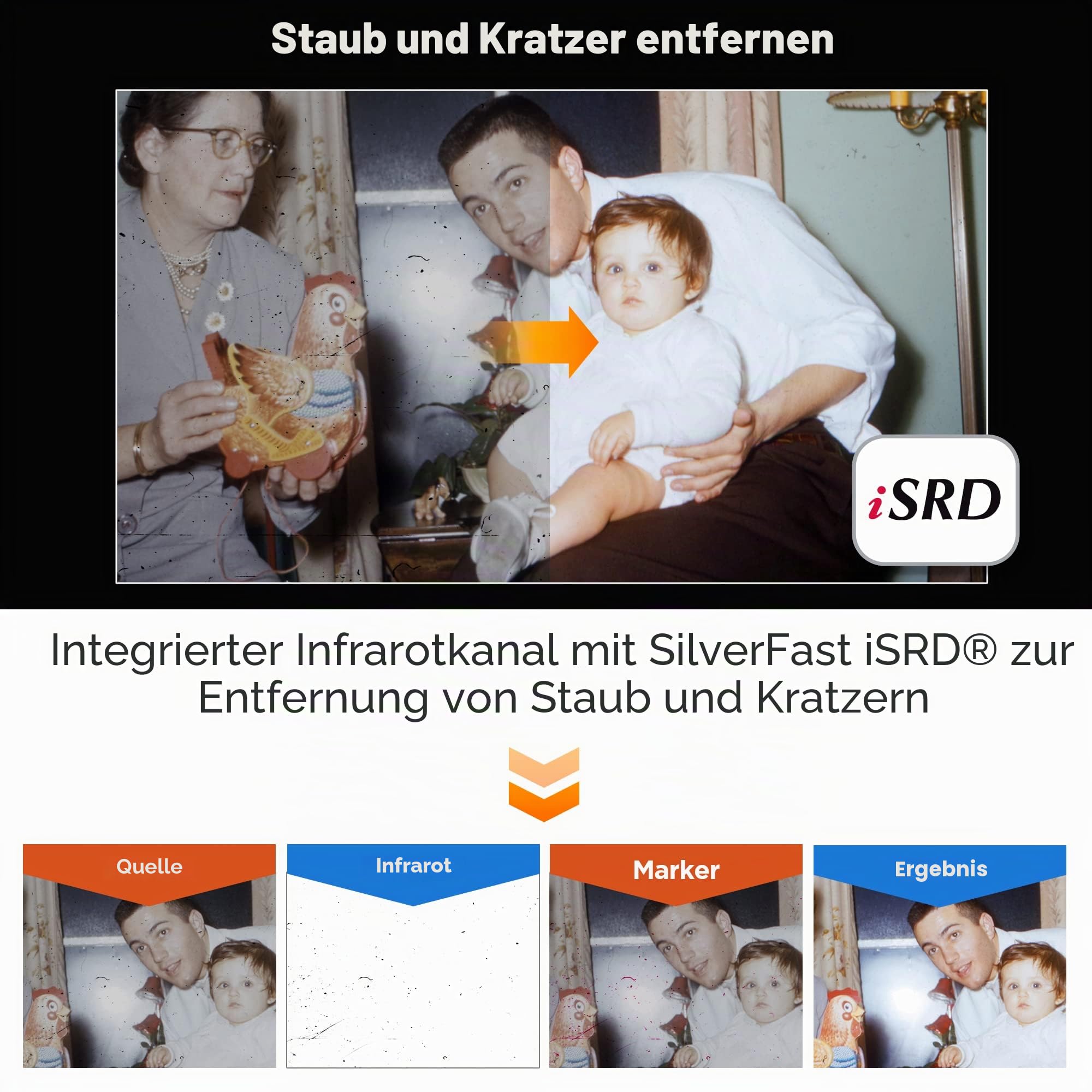 Plustek OpticFilm 8300i Ai Digital Film- und Diascanner 35mm Negativ Dia SilverFast Ai Studio 9 IT8 Farbkalibrierung