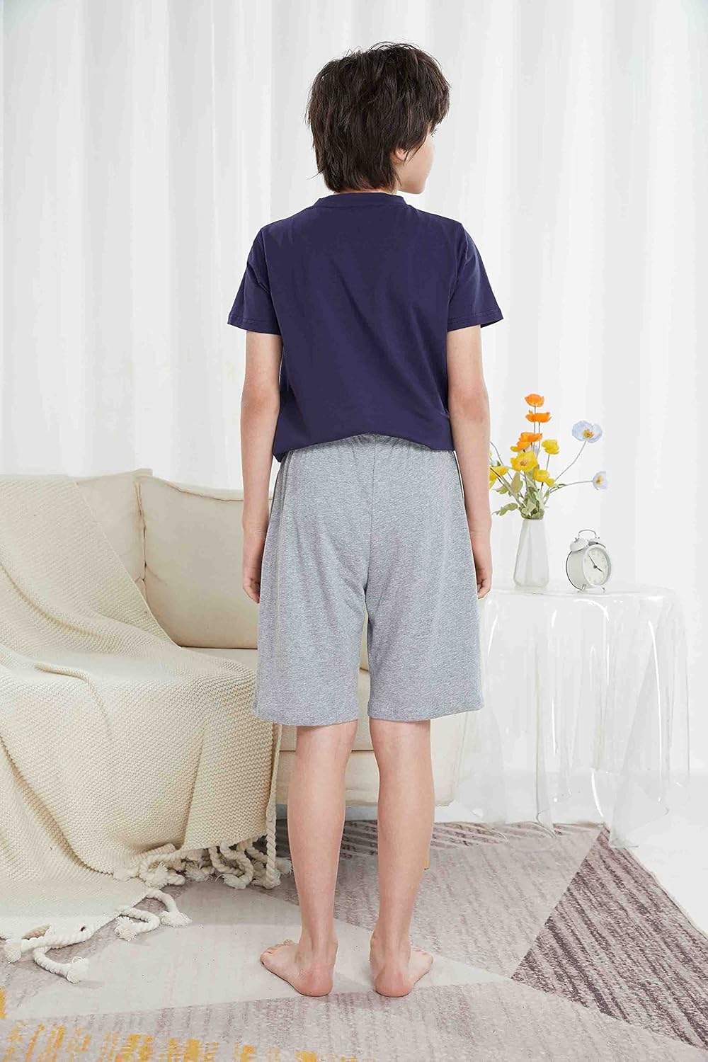 HiddenValor Kids Cotton Pajama Shorts with Pockets for Boys Girls - Image 9