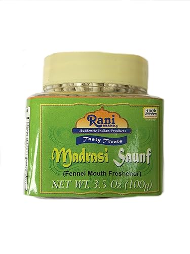 Rani Sweet Mentol Hinojo caramelo (Madrasi Saunf) 3.5 oz (100g)  Golosina digestiva india después de la comida  Vegano  Apto para gluten  Sin OMG