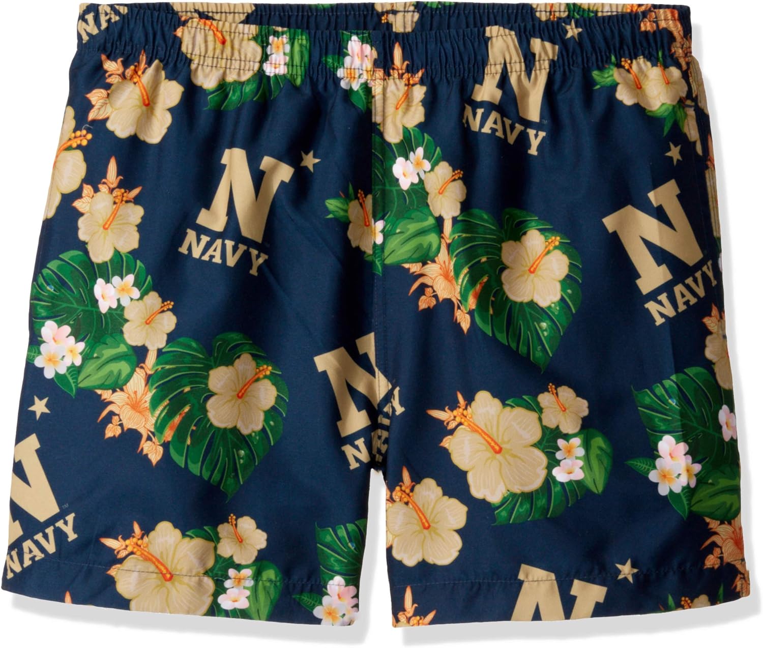 FOCO NCAA Mens NCAA Team Logo Floral Hawaiian Swim Suit Trunks