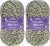 Vista 32 de JubileeYarn Chunky Melody - Hilo para tejer 100g/madeja, mezcla de lana gruesa, color maíz naranja - 2 madejas