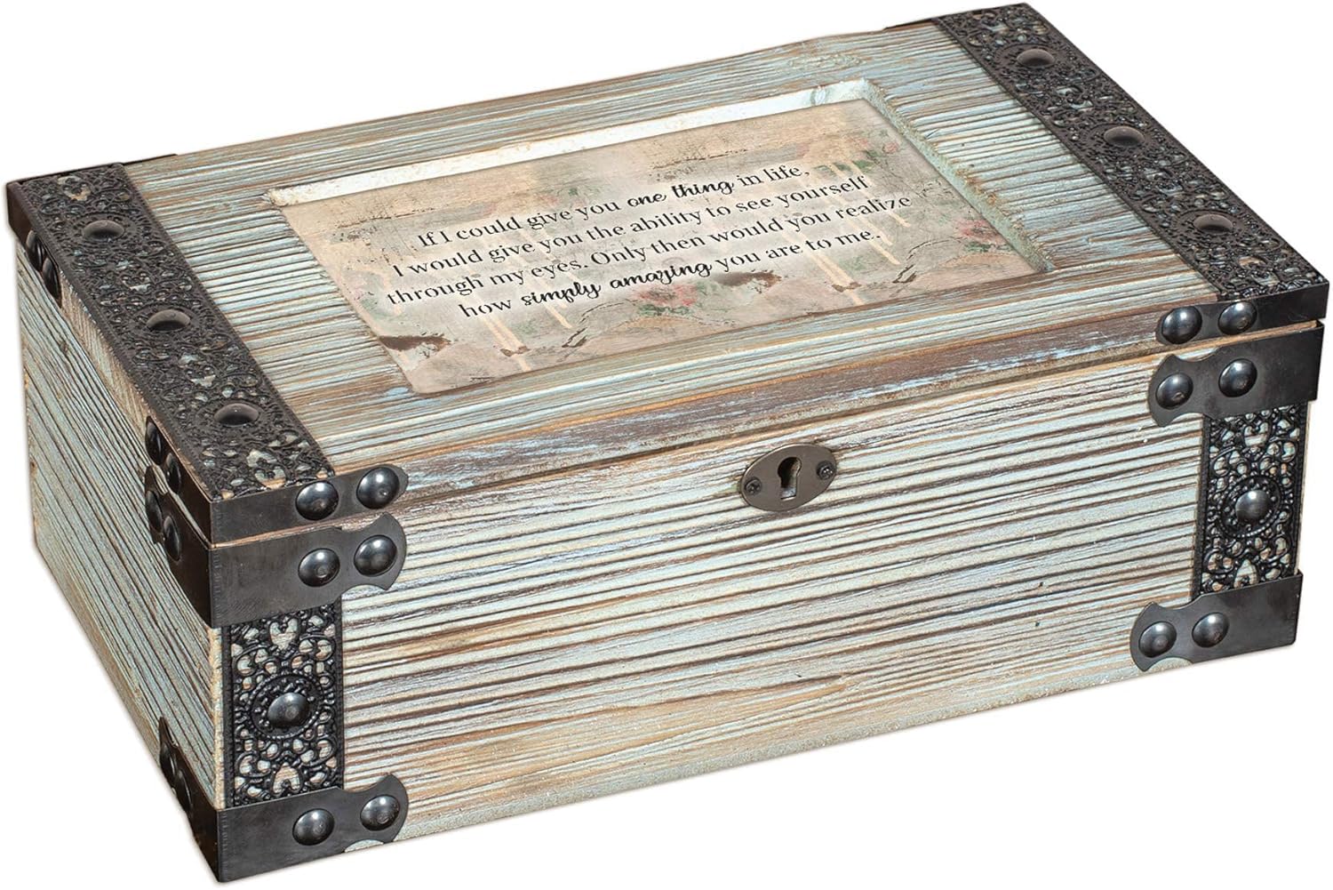 Cottage Garden Simply Amazing Metal Lattice Celadon Green Music Box Plays You are My Sunshine