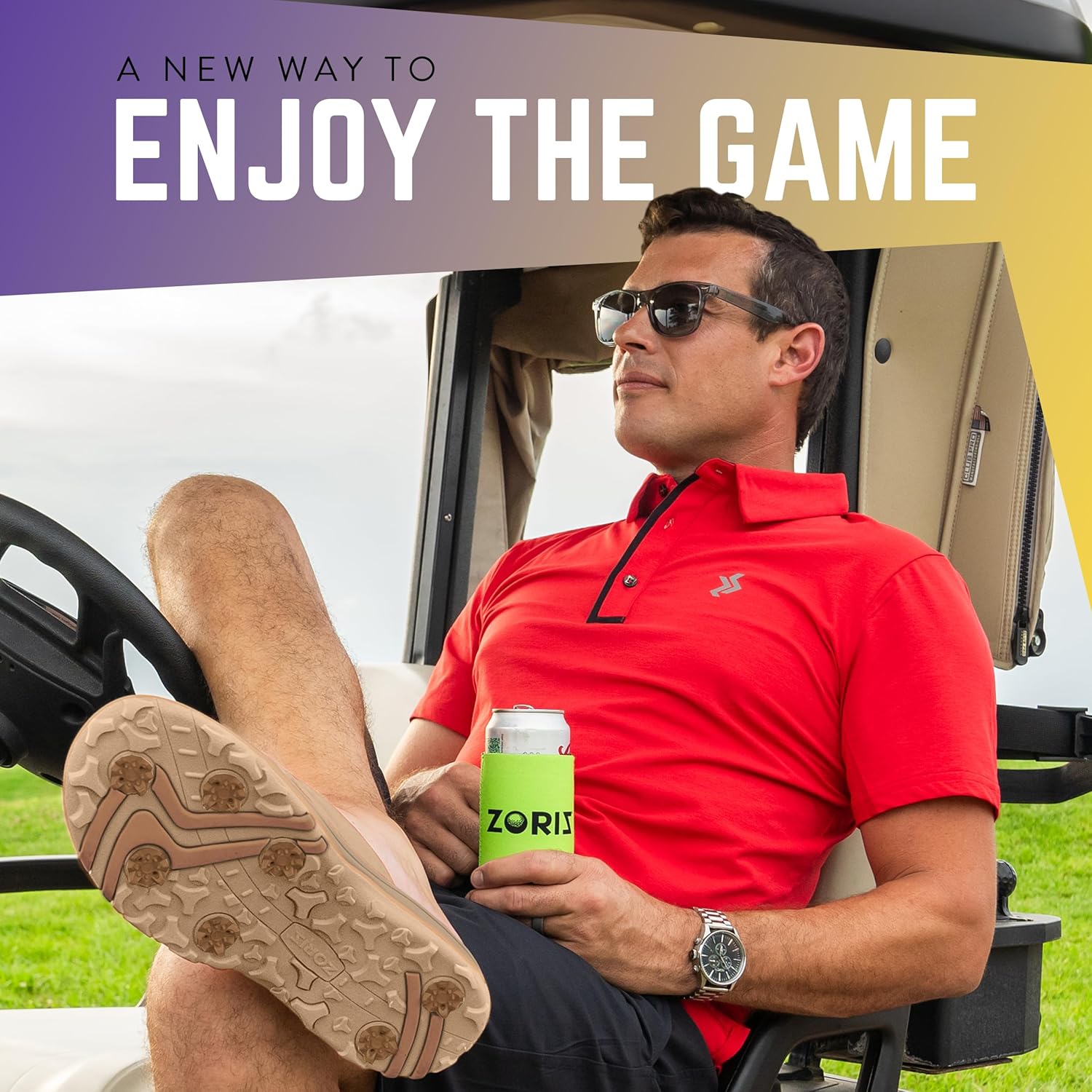 ZORIZ Collegiate Series Golf Sandals for Women and Men, Thong Flip Flops With Removable Spikes, Golf Footwear With Deeper Heel Cup and Higher Sidewalls - Image 4