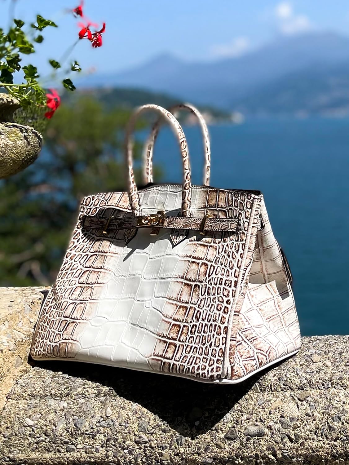 womens S&w Croc Handbag