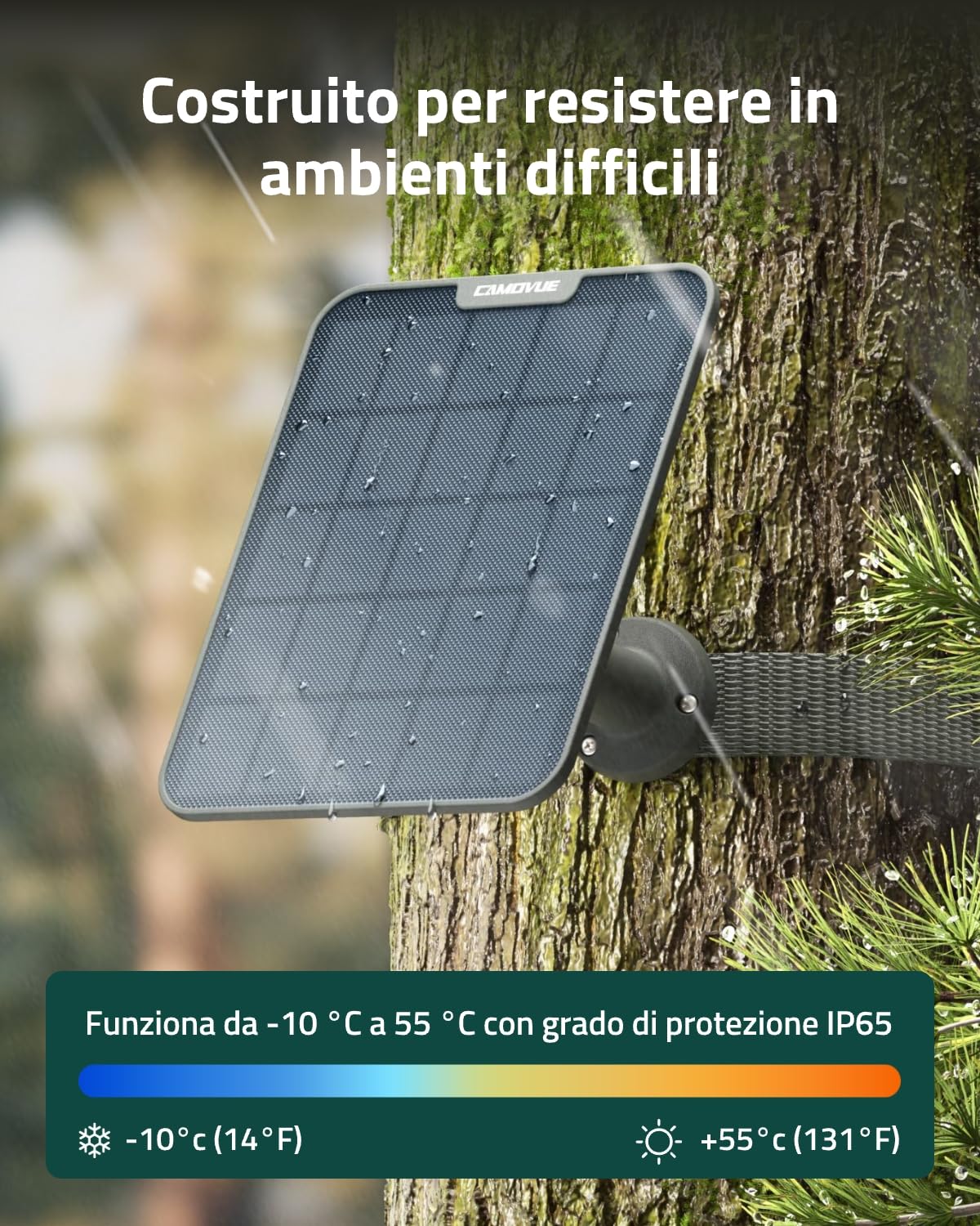 SP-10 Pannello Solare 6W per Fototrappola, IP65, Ricarica Veloce, Installazione Flessibile, Talon/Talon Pro