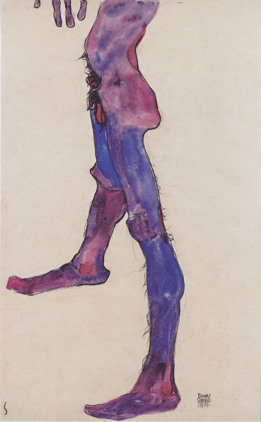 Cuadro Egon Schiele Legs tamaño pequeño con lámina Archival Matte y elegante marco marrón