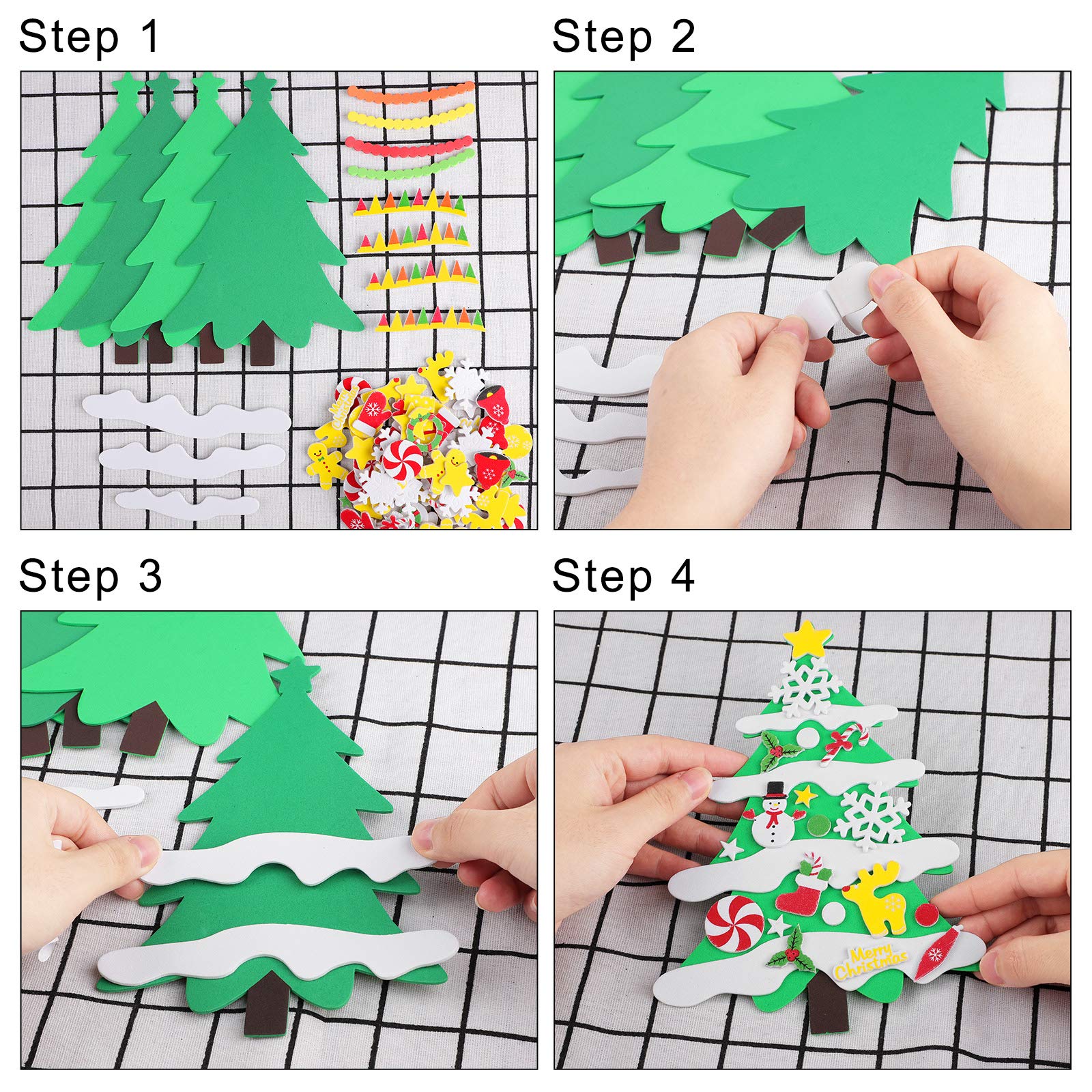 Snapklik.com : 30 Kits Creative DIY Foam Christmas Tree For Making ...