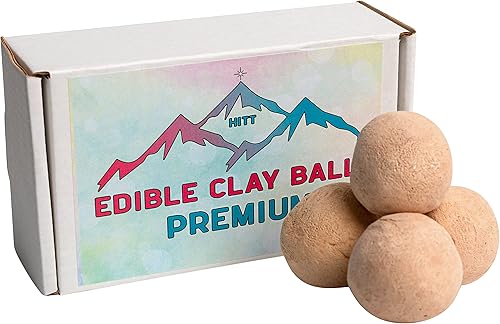 Miniatura 7 de HITT Bolas de arcilla comestible prémium – Arcilla roja melocotón para comer cero aditivos, alimentos ASMR para antojos de pica, suciedad comestible