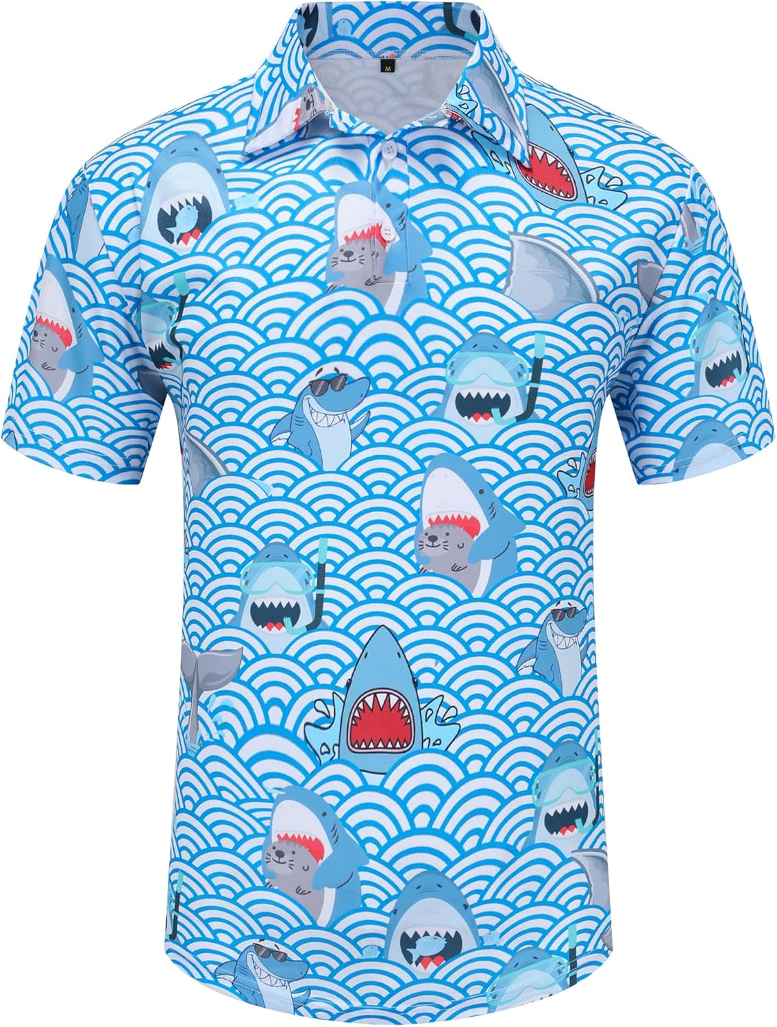 Funny Golf Shirts for Men Dry Fit Short Sleeve Print Mens Golf Polo Shirts for Men