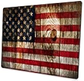 Customized Square Gaming Office Mouse Pad, Uniquely Designed Wood Grain American Flag Anti Slip Rubber Base Mouse Pad, Suitable for Desktop and Laptop Mouse Pads