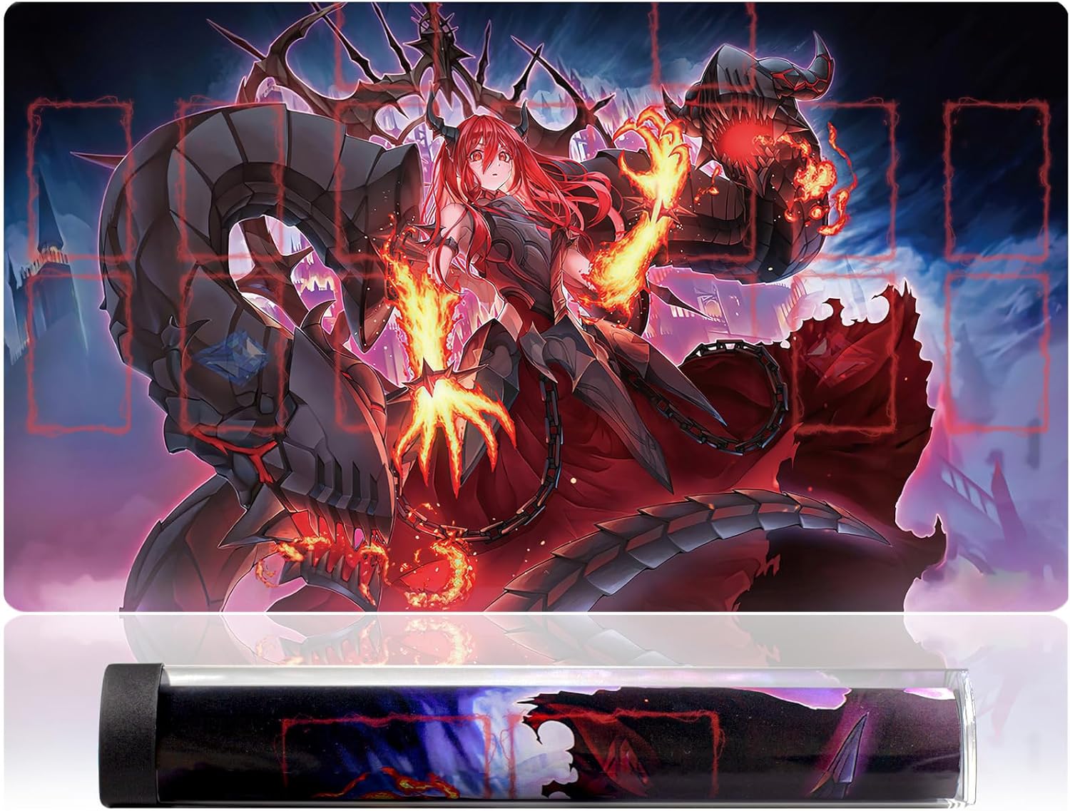 ygo playmat Card Rubber Mat Duel Gaming Competition Pad Card Binder Deck 23.6x13.7in