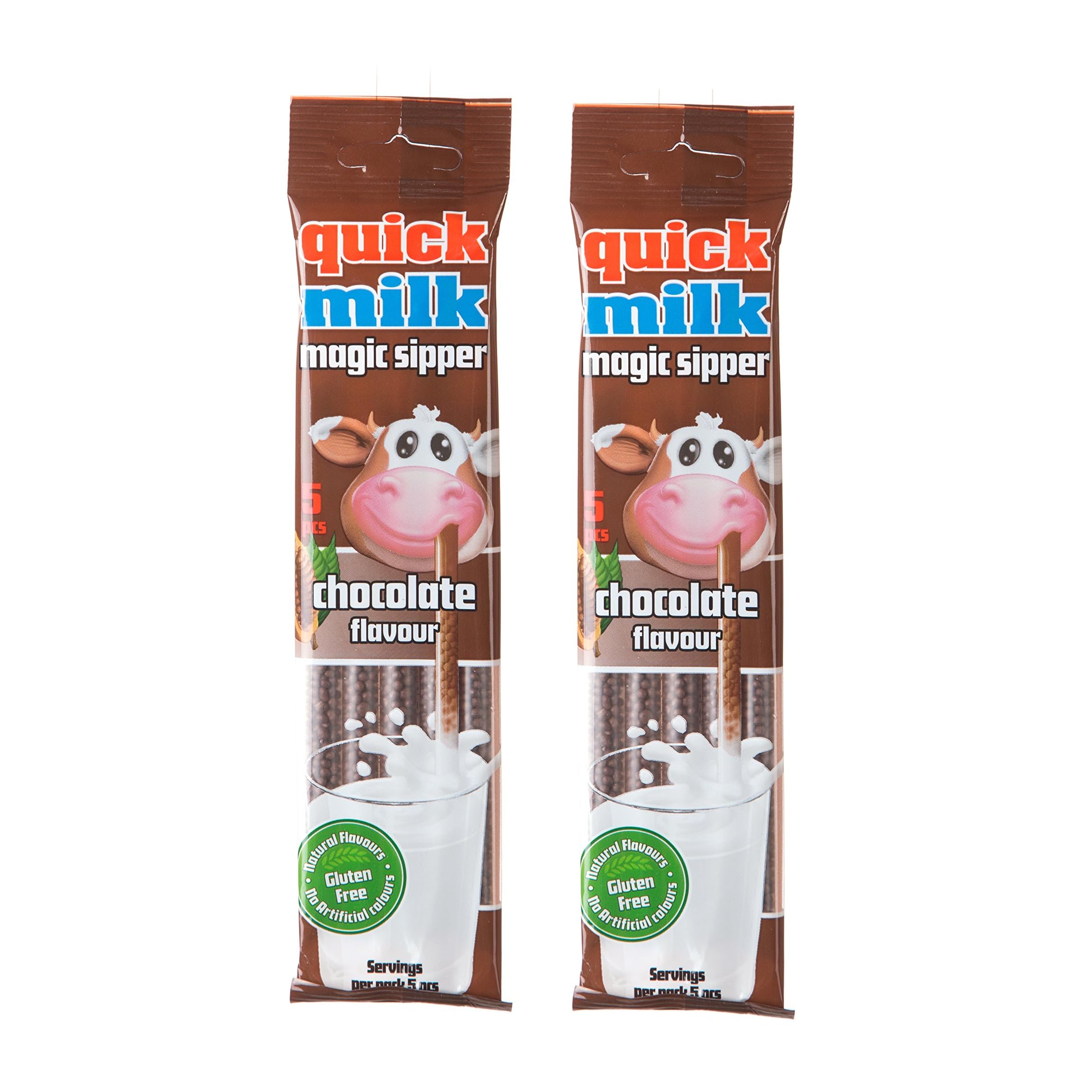 Quick Milk Gluten-free Magic Sipper Straws (Chocolate Flavour)-Pack of 2, (2 x 30g) | Imported | Magic Sipper-image-39