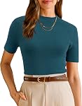 Arach&Cloz Women's 2026 Wool Blend Summer Tops Short Sleeve Lightweight Seamless Rip Resistant Business Casual Knit Sweaters