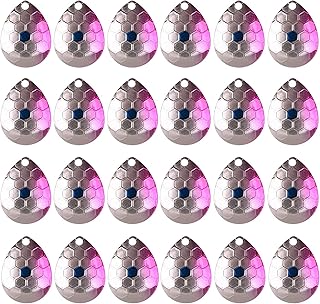 40pcs Fishing Spinner Blades Hammered Colorado Blades Colorful Easy Spin Spinner Bait Making DIY Parts Accessories Fishing Spoons Lure Rigs Making for Hard Lures Freshwater Saltwater