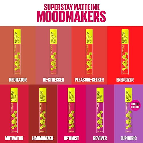 Miniatura 4 de Maybelline Super Stay Matte Ink - Tinte líquido para labios, colección Moodmakers, larga duración, maquillaje de labios a prueba de transferencia,
