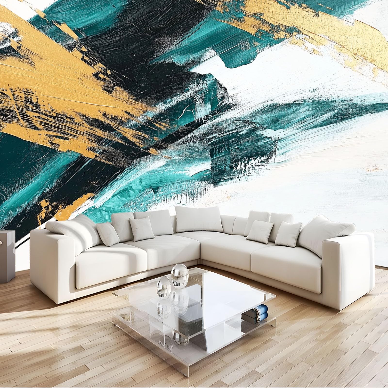Fototapeta abstrakcyjna, graffiti, farba, cyjan, 300 x 210 cm, fototapeta 3D, rolka muralu, nowoczesny salon, sypialnia, sztuka, plakat, mural tapeta