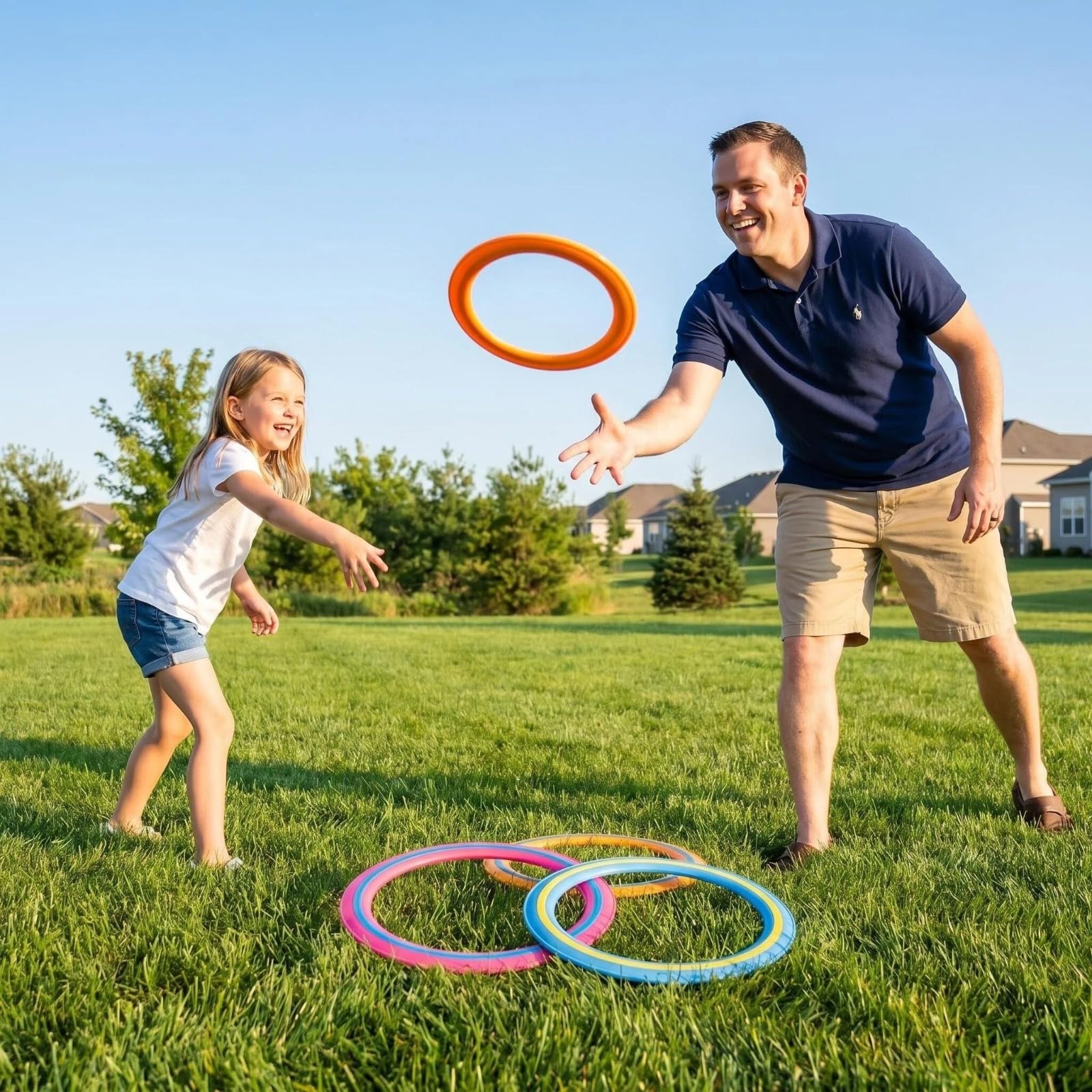 Aros de Frisbee de 25 cm, Profesionales y Blandos para Exteriores
