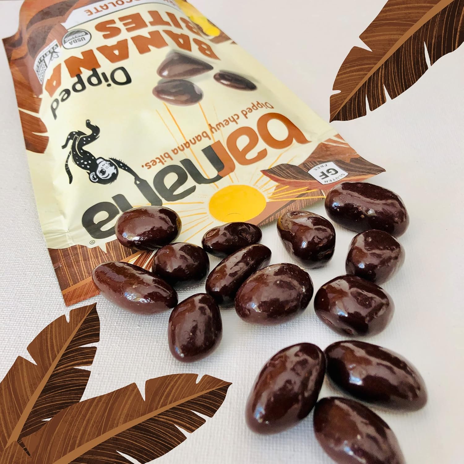 Barnana - Organic Chewy Dipped Banana Bites, Dark Chocolate, Chewy Banana Snack, Made With Real Fruit, Potassium, Kosher, USDA Organic, Paleo, (3.5 oz, 6-Pack)