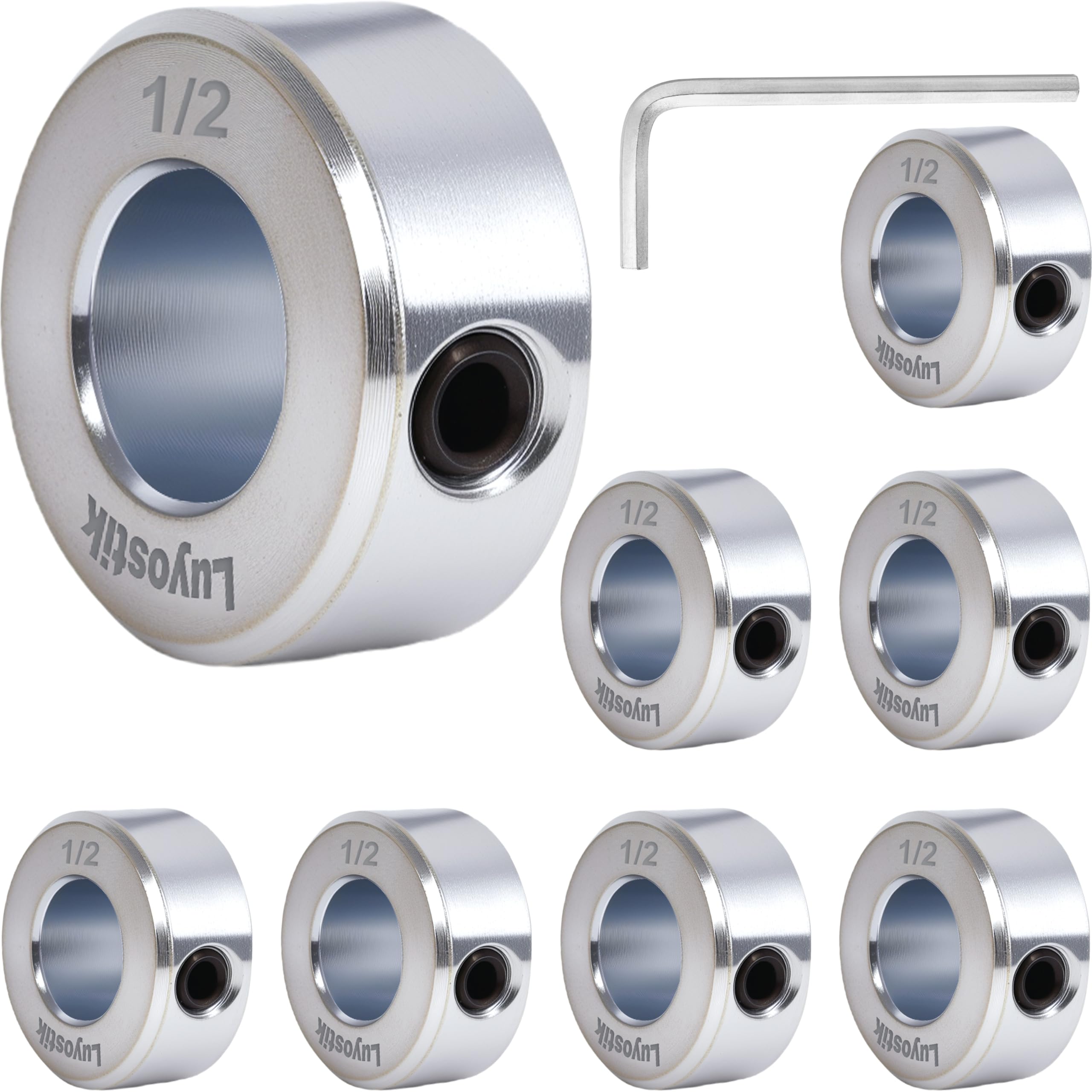 Zinc Plated Shaft Collars - 8 Pack -8 Zinc Plated Shaft Collars - 8 Pack -8