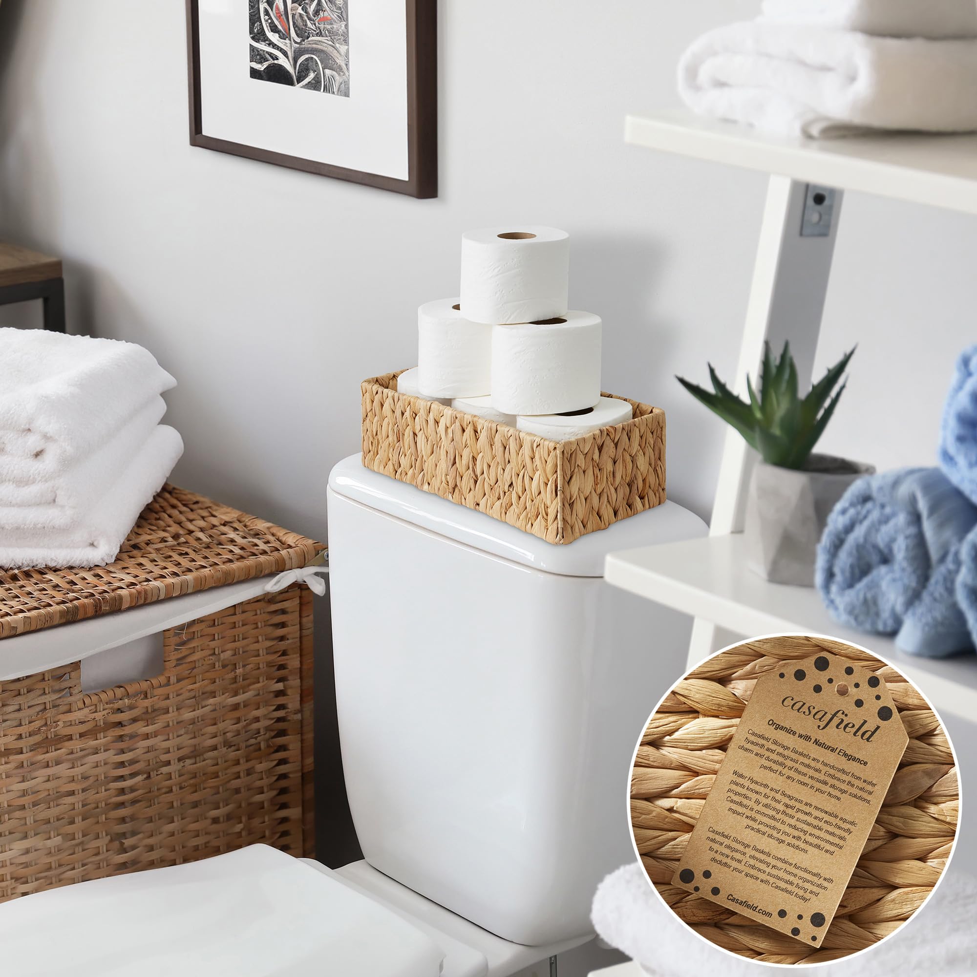 Woven Toilet Tank Baskets