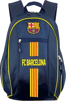 Icon Sports Barcelona Backpack With Soccer Ball Compartment, Licensed Barcelona School Bookbag