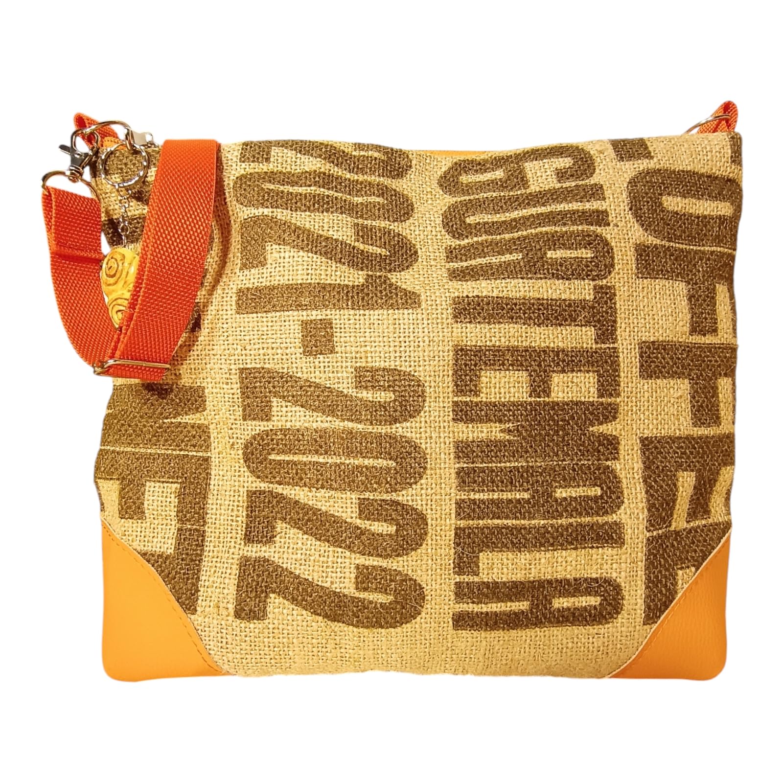 VAN DER ELV-Umhängetasche, Kuriertasche, Upcycling, Messenger Bag, immer ein Unikat, Hamburger Kaffeesasck, 100% fair, 100% nachhaltig,