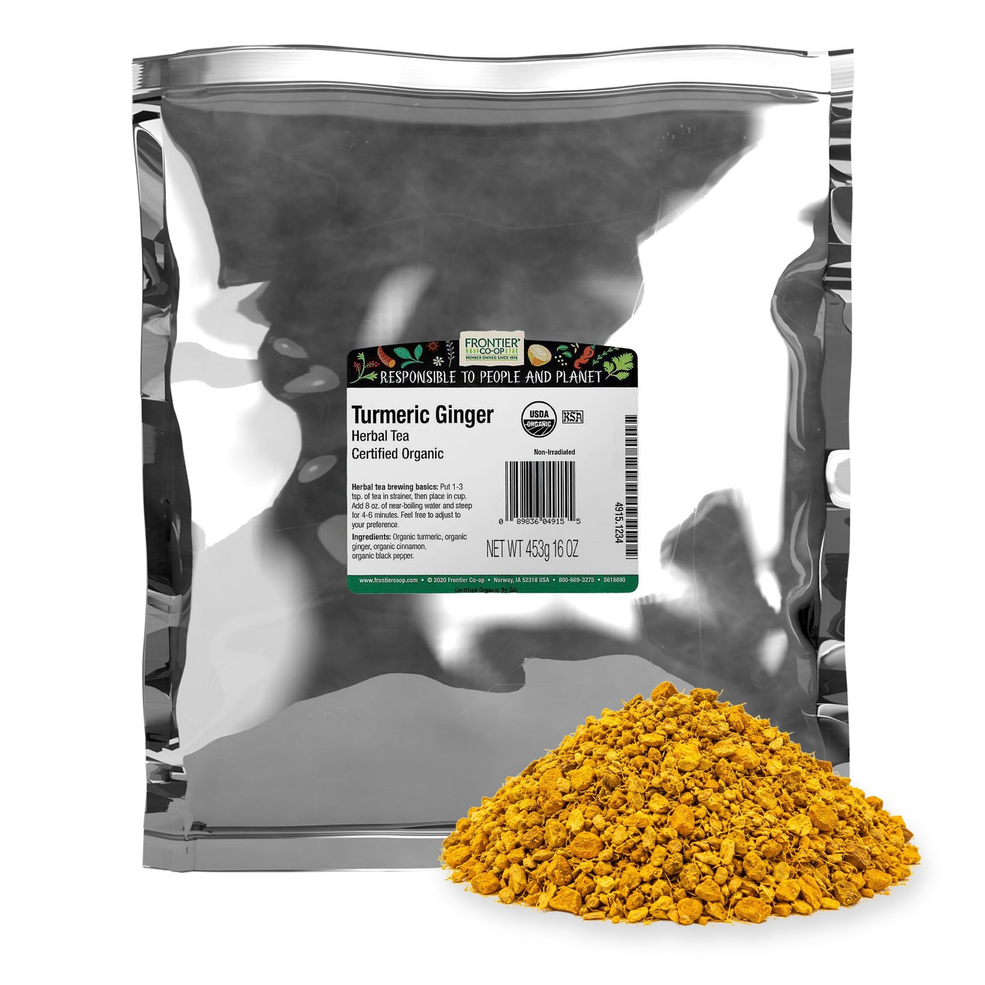 Amazon.com : Frontier Co-op Organic Turmeric Ginger Blend, 1lb